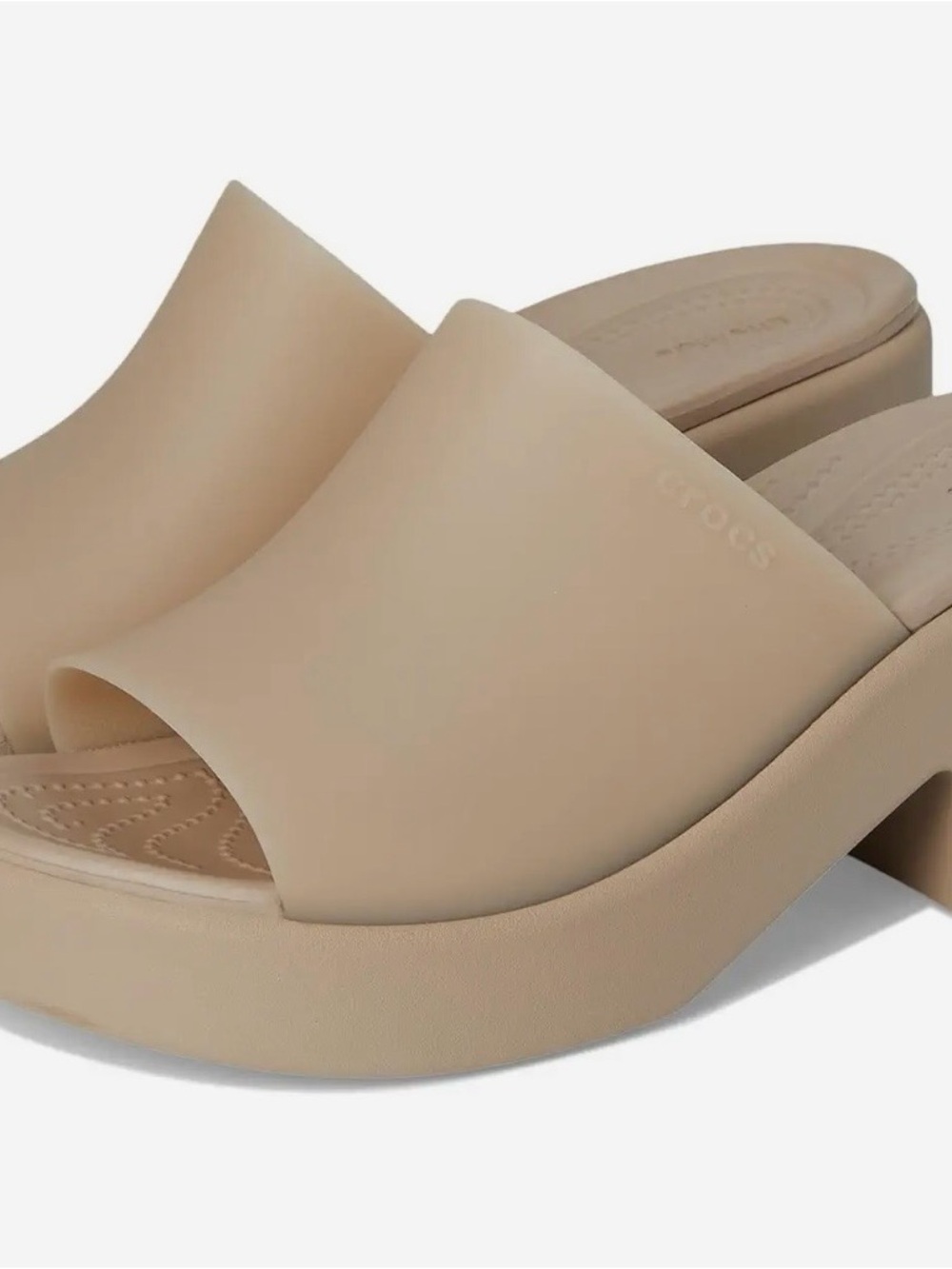 Croc Taupe Brooklyn Frosted Slide Heel Size 8